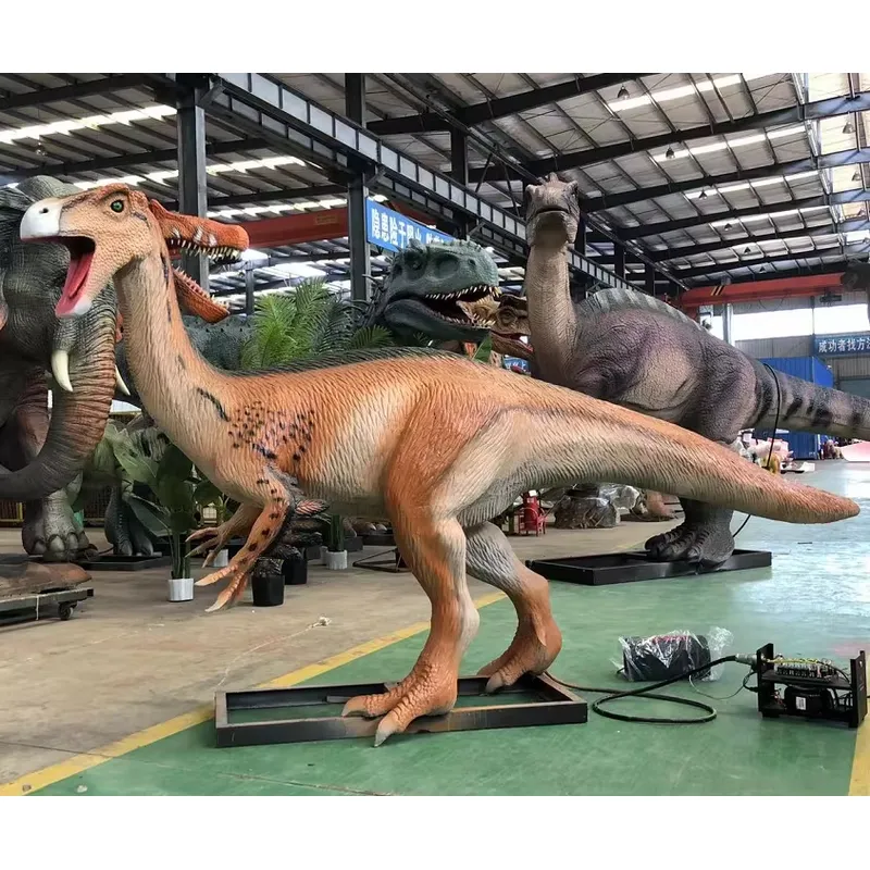 Outdoor Adventure Educator - Animowana Statua Dinozaura z Włókna Szklanego