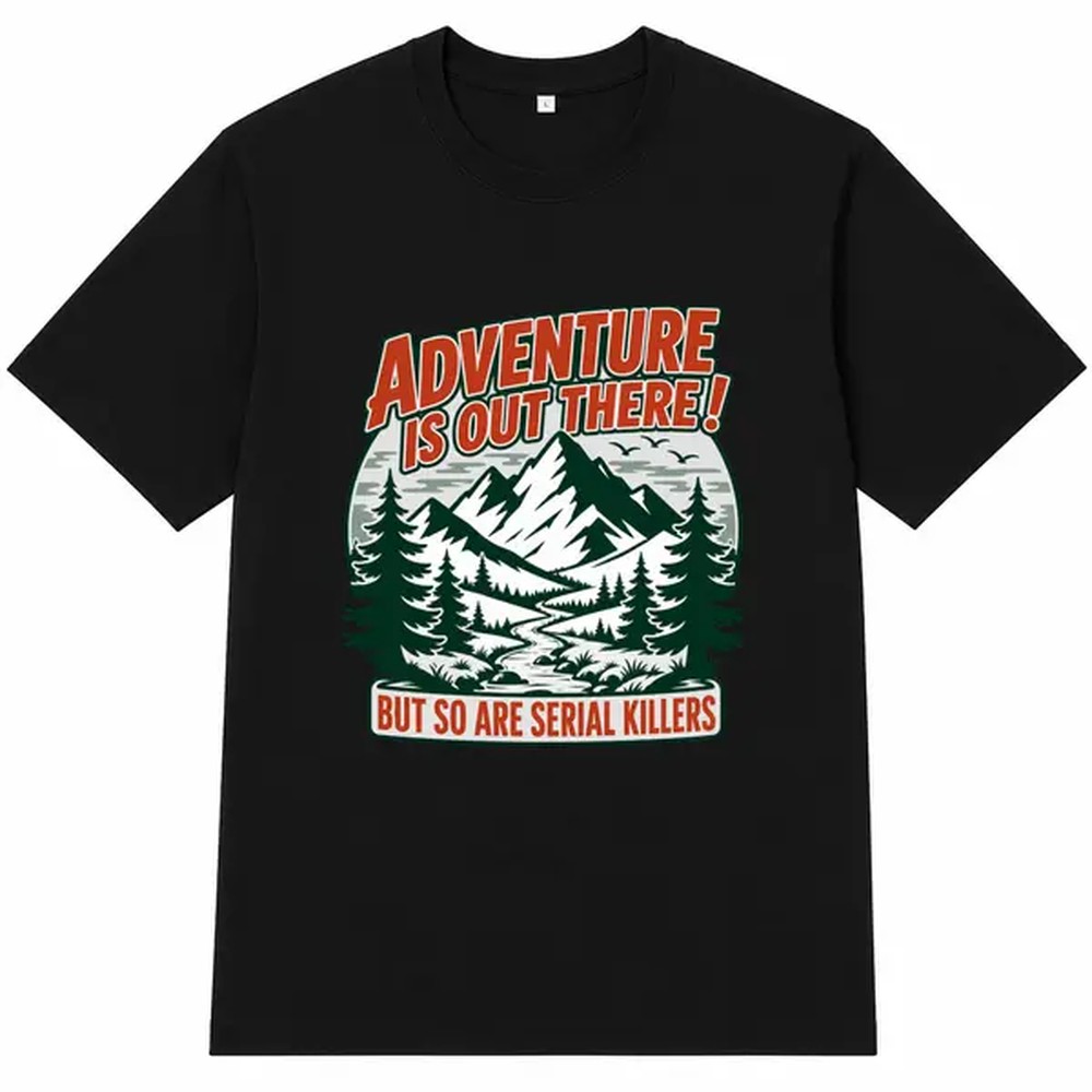 Czarna koszulka z nadrukiem pr – Outdoor Adventure Wear recenzja i cena